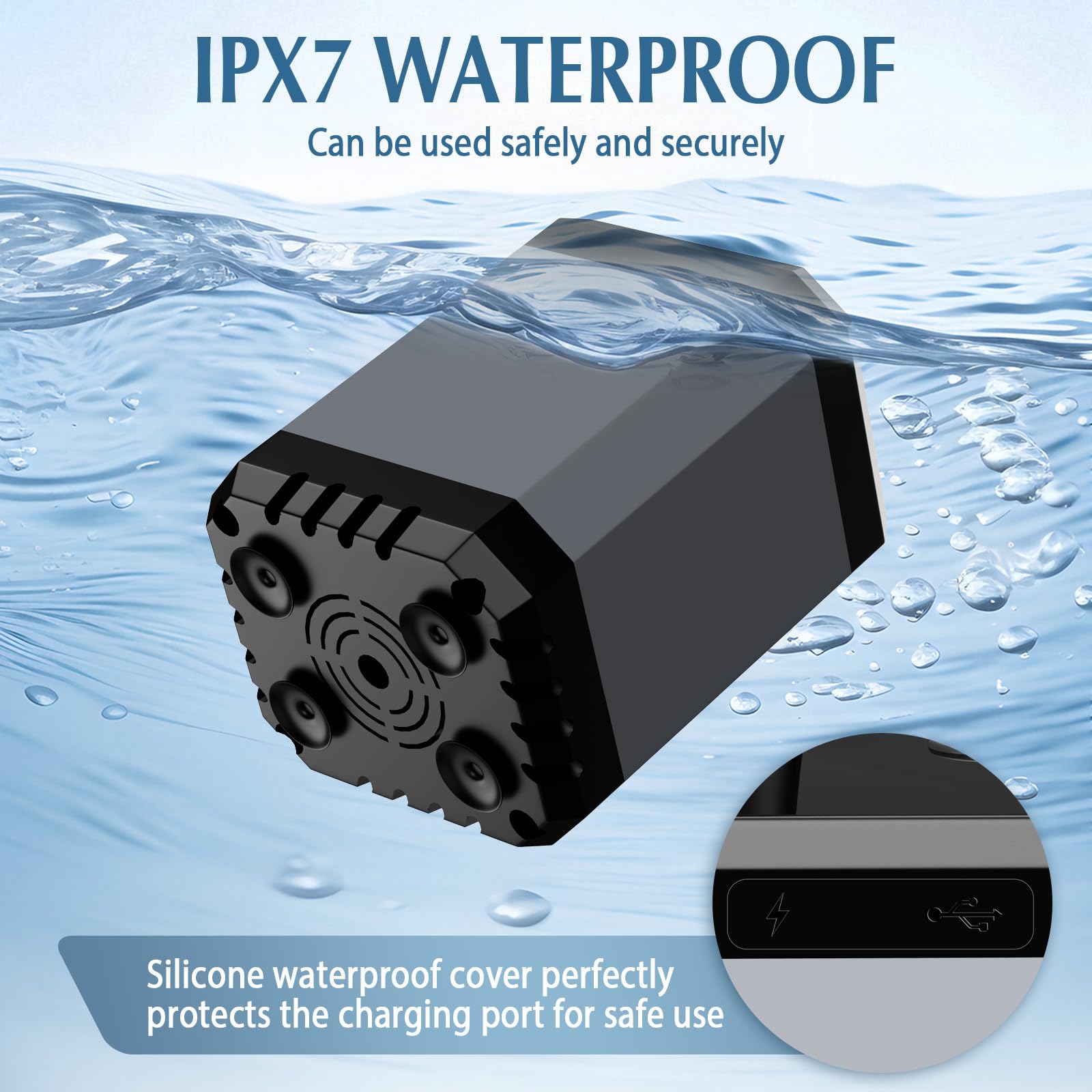 Douche de Camping, 6000mAh Pompe Douche Camping avec Affichage LED de la Température/Pression d'eau Réglable - IPX7 Étanche, Douche Portable Camping pour Camping/Lavage de Voiture, Douchette Camping