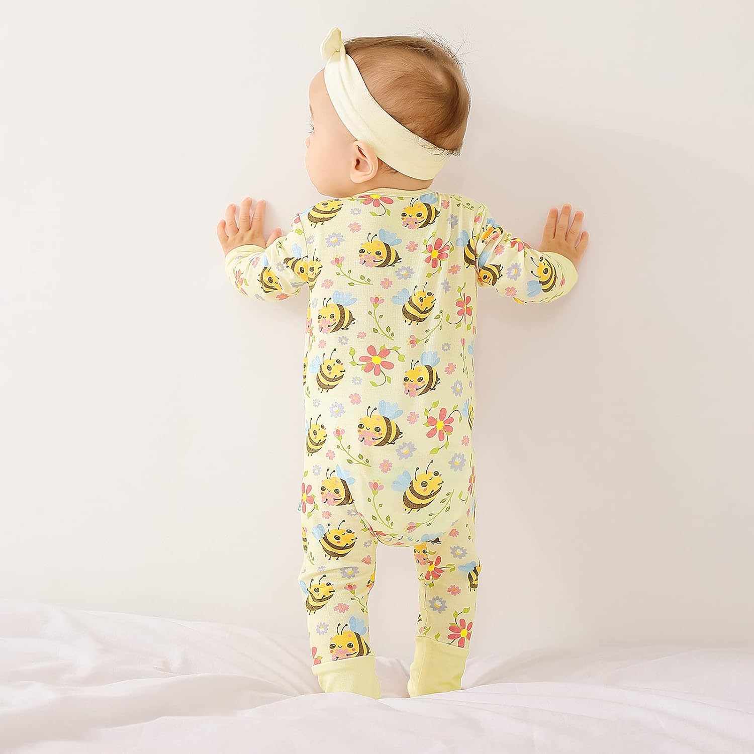 Zippered One-Piece Baby Clothes Footless Sleepers Rompers 0-36 Months