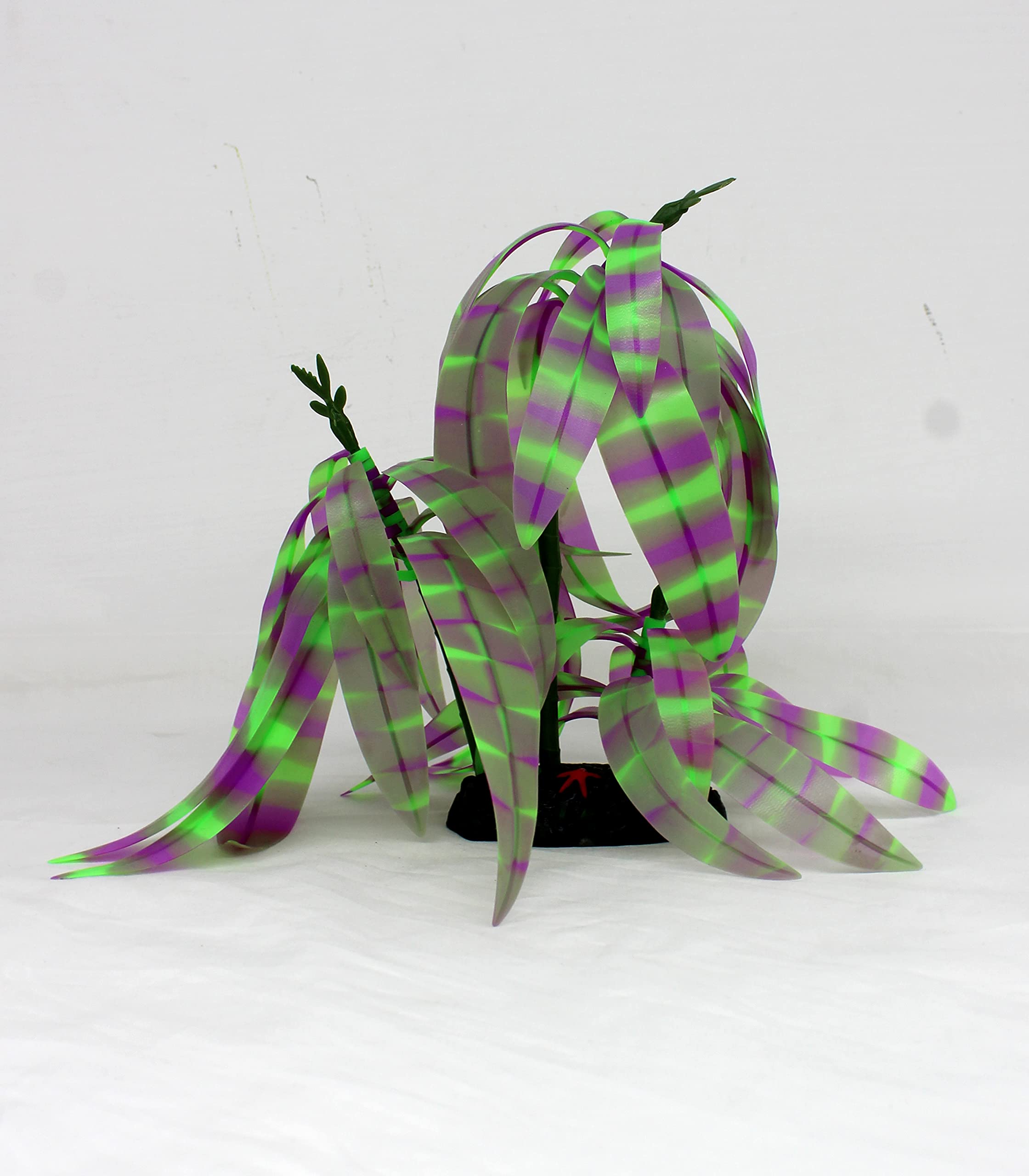 Emily Pets Silicone Aquarium Plants Glow Fish Aquarium Decorations Glowing Aquarium Decorations Glow Fish Tank Decorations Plants (Purple, Height:16 CM)