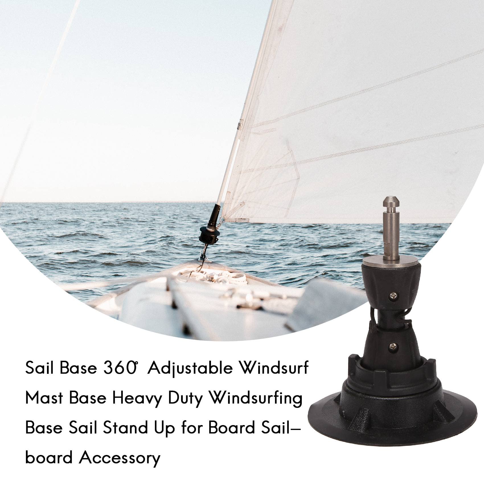 Base de voile réglable à 360 ° pour planche à voile, support de base robuste pour planche à voile, accessoires