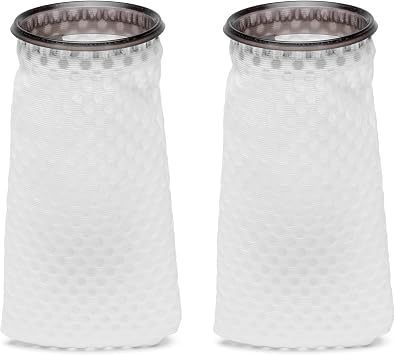 Ultum Nature Systems Filter Sock Replacement - 200 Micron 3D Honeycomb Mesh AIO Aquarium Socks for Reef/Marine/Saltwater/Freshwater Fish Tanks, Aquatic Water Filtration - Honeycomb, 3.14x7.67 2 Pc