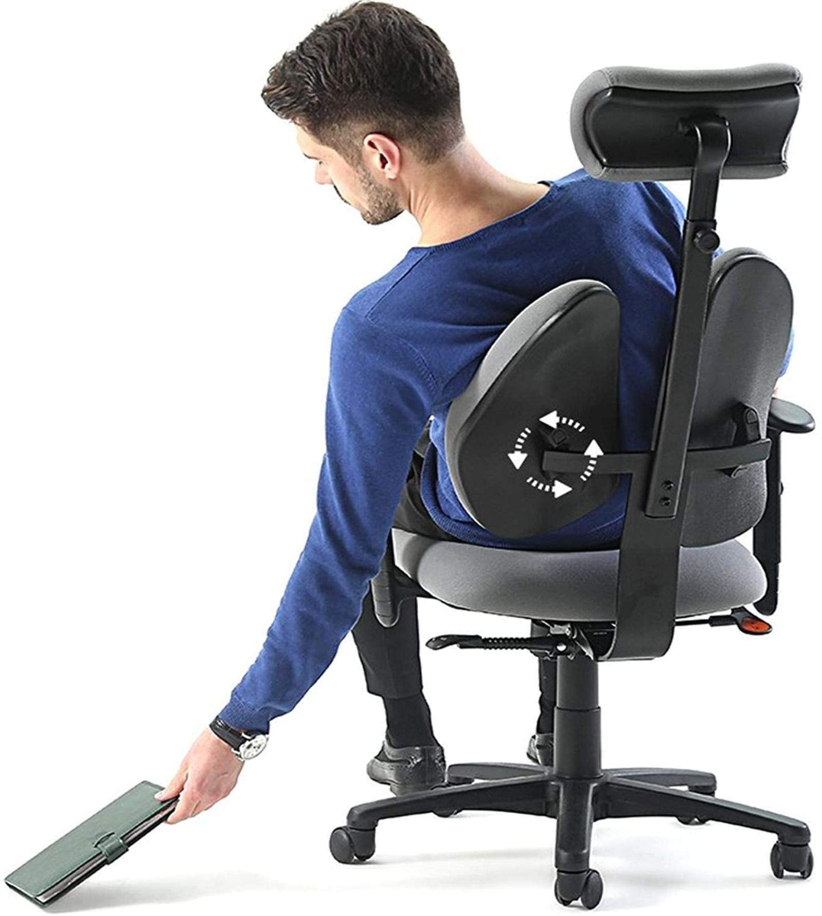 Sedia da gioco ergonomica – Sedia girevole da ufficio per casa e computer, design confortevole per lunghe sessioni di gioco e lavoro