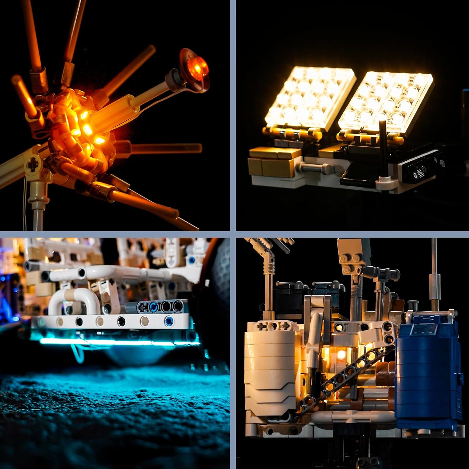 BrickBling LED Light Compatible with Lego Technic NASA Apollo Lunar Roving Vehicle, Creative Lighting Compatible with Lego 42182-No Bricks (Classic Version Light)