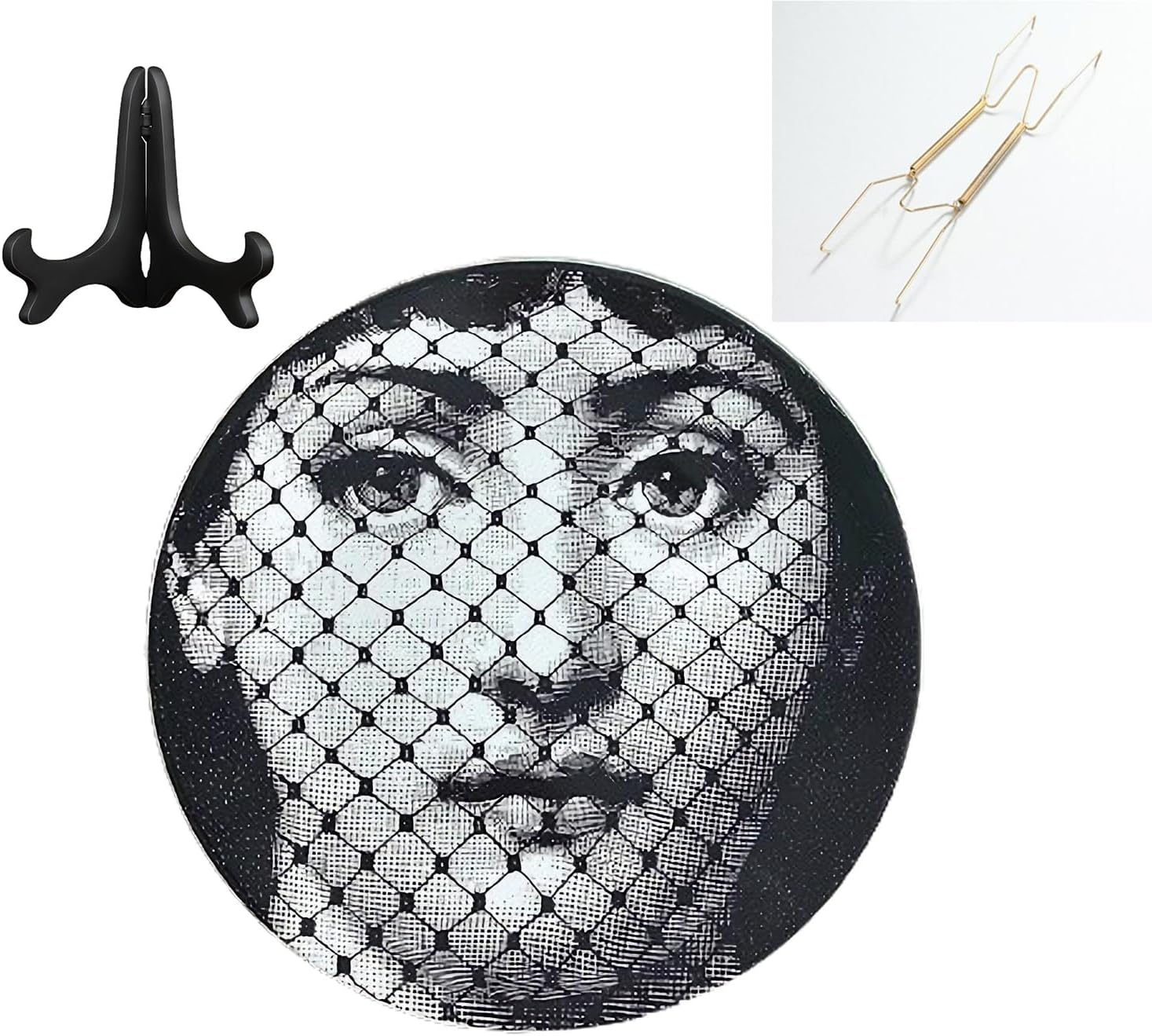 Decorative Plates Handmade Ceramic Ornament for Home&Office Wall Decors (with Hanger) (F8)