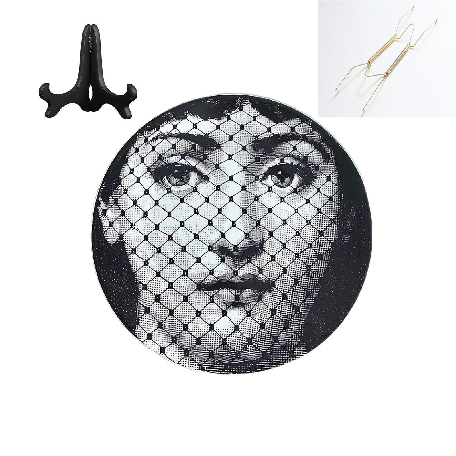 Beccalame Decorative Plates Handmade Ceramic Ornament for Home&Office Wall Decors (with Hanger) (F8)