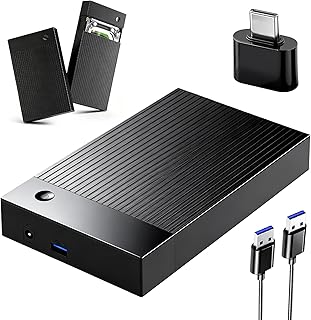 Hard drives docking station USB 3.0 SATA HDD/SSD, external hard drive adapter for 2.5 and 3.5 inches, hard drive enclosure 3.5 with UASP, 16 TB, fast and tool-free