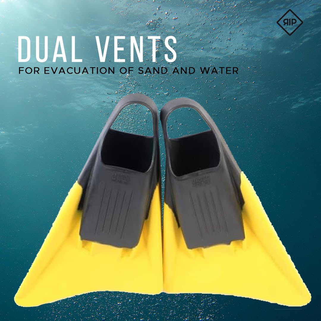 RIP Palmes de natation asymétriques Pro avec queue de dauphin – Flottant! – BodySurf, Bodyboard, plongée – Intermédiaire à avancé – Niveau de compétition – Confort avec vitesse et contrôle