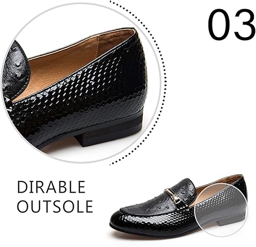 Miniatura 4 de JITAI Zapatos Penny de cuero con puntera de mocasín para hombre