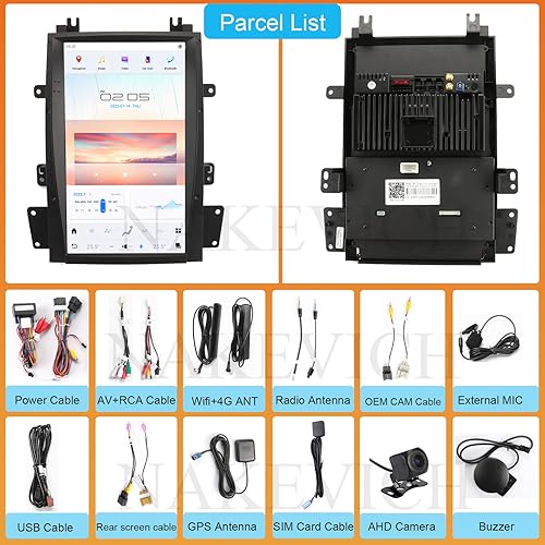Miniatura 6 de NAKEVICH Radio de coche Qualcomm Android 11 de 13.6 pulgadas para Cadillac Escalade 2007-2014 Actualización Estéreo Tesla Estilo Dash IPS Pantalla