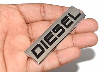 Incognito Diesel Sticker for Car Fuel Tank, Metal (Silver)