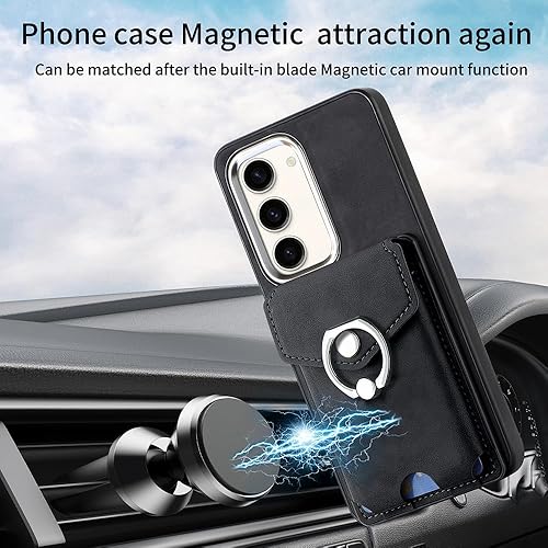 Miniatura 4 de Asuwish Funda tipo cartera compatible con Samsung Galaxy S23 Plus S23+ 5G y protector de pantalla de vidrio templado, soporte para tarjetas, soporte