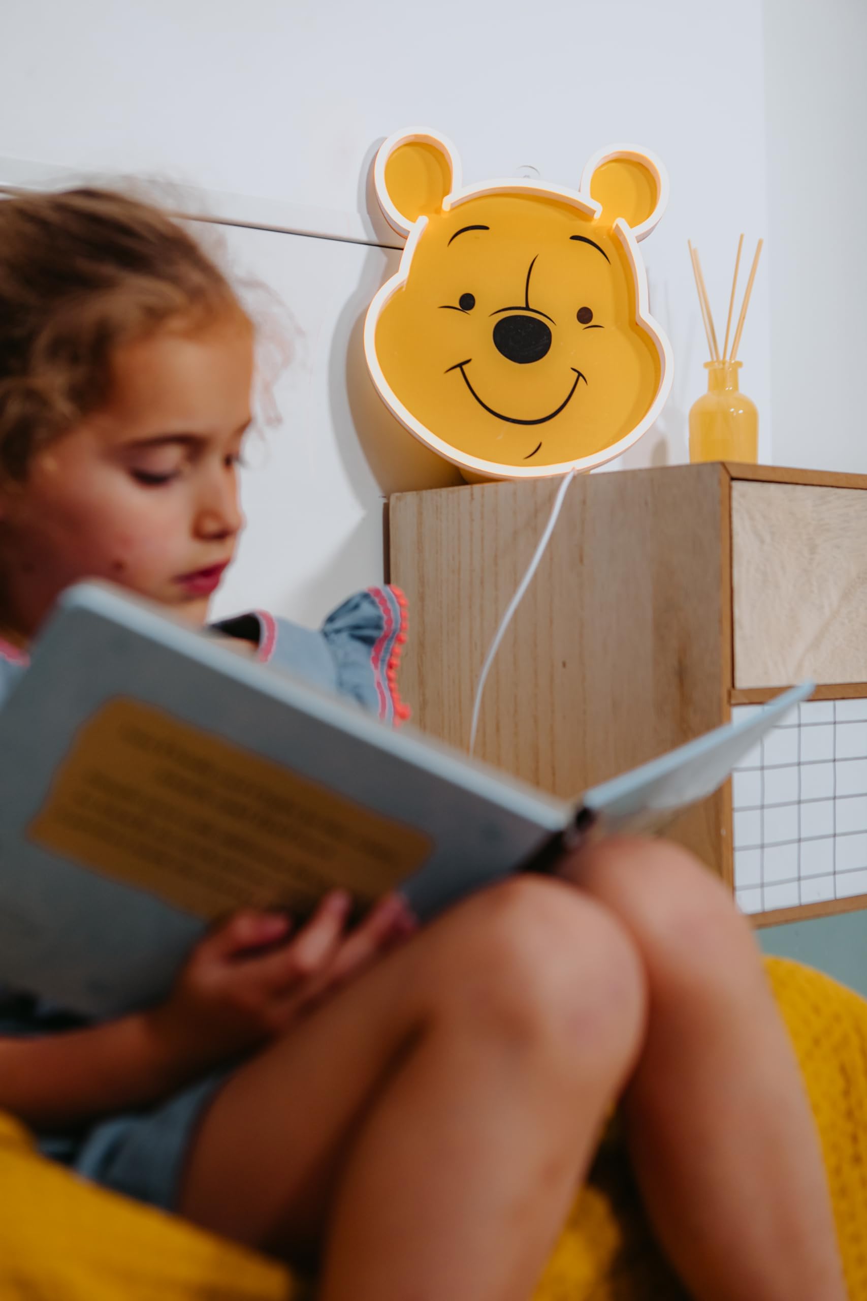 Yellowpop Letreros de neón, Disney Winnie The Pooh (cara), letreros de neón para decoración de pared, luces LED de neón de bajo consumo para todas las paredes, fácil de instalar, letrero de neón
