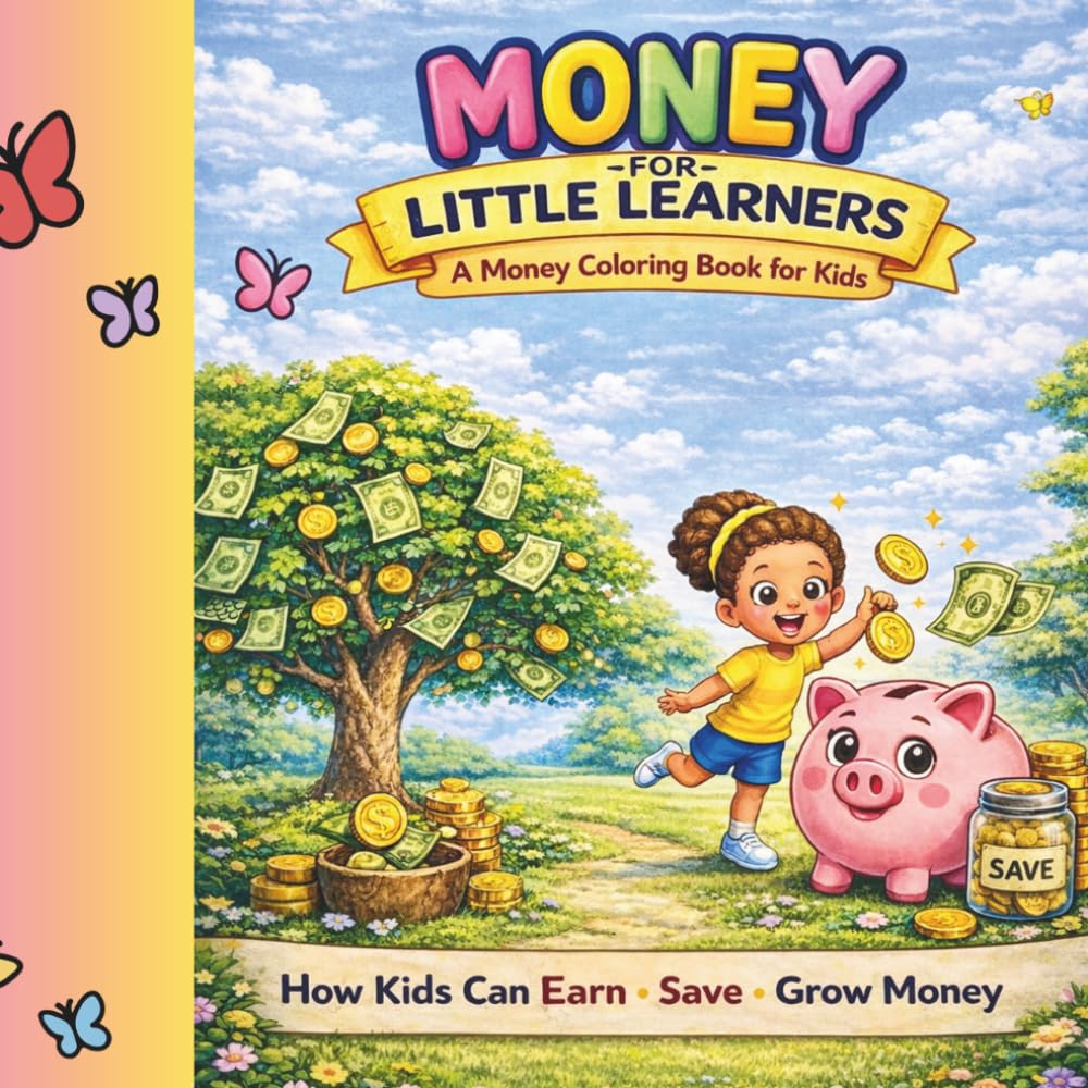 Money for Little Learners: A Money Coloring Book for Kids: How Kids can Earn . Save . Grow Money