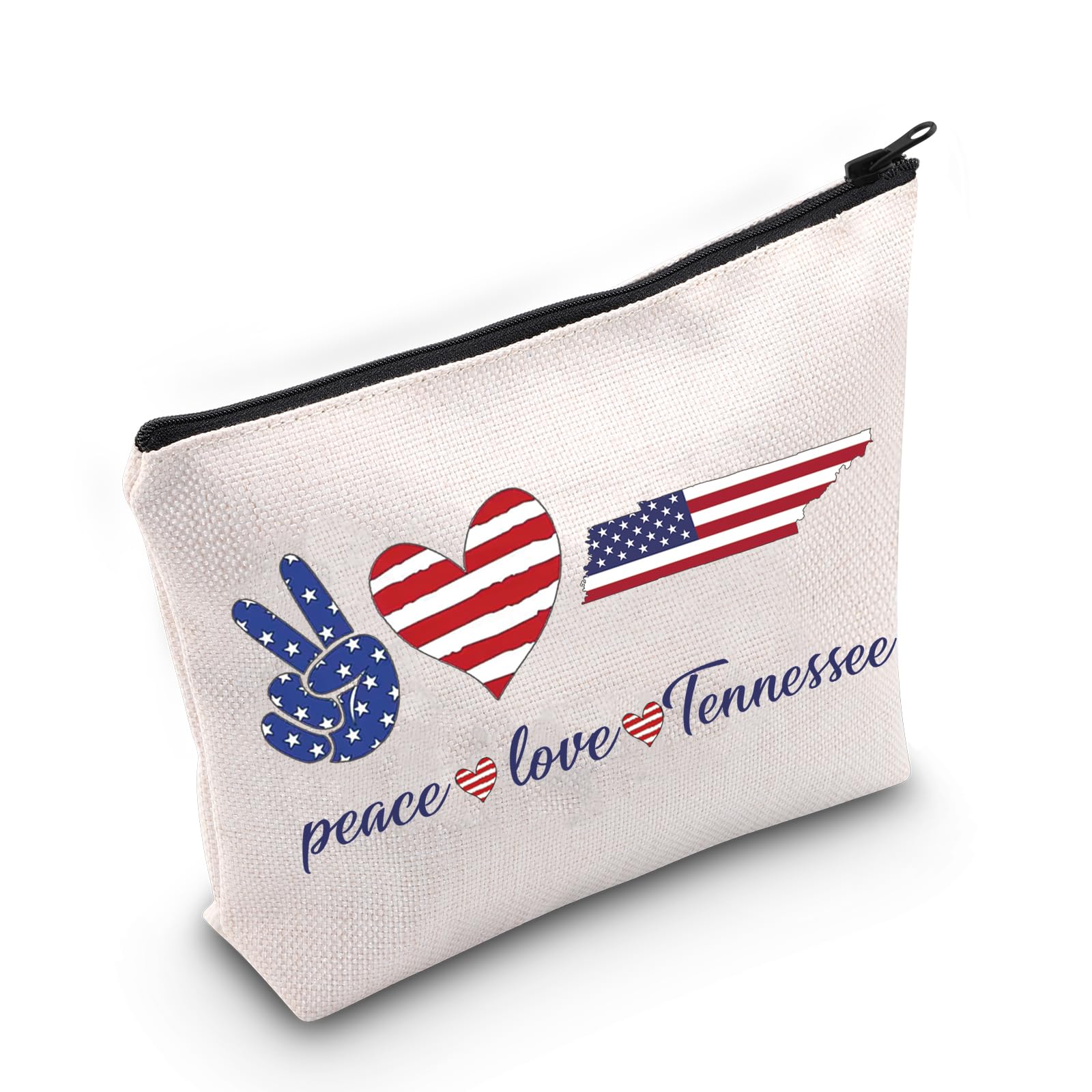 TSOTMO Tennessee Volunteer State Gift Tennessee Souvenir Tennessee Nashville Gifts Map of Tennessee Zipper Pouch Tenesse TN Trip Toiletry Bag (Tennessee), Tennessee