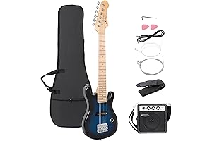 ZENY Electric Guitar for Kids; 30 Inches with Gig Bag, Amp, Strap,...
