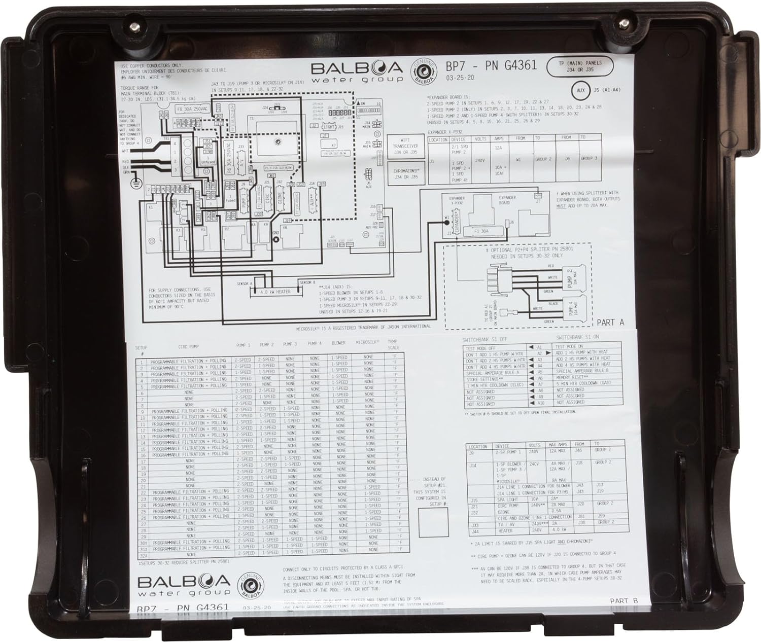 Wiring Diagram for Balboa Water Group BP7 Control System