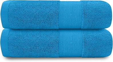 GC GAVENO CAVAILIA Pack of 2 Large Jumbo Bath Sheet 100x180cm - 700 GSM 100% Egyptian Cotton Quick Dry & Highly Absorbent Bath Towels – Soft Plush Towel for Home, Spa & Hotel – Teal