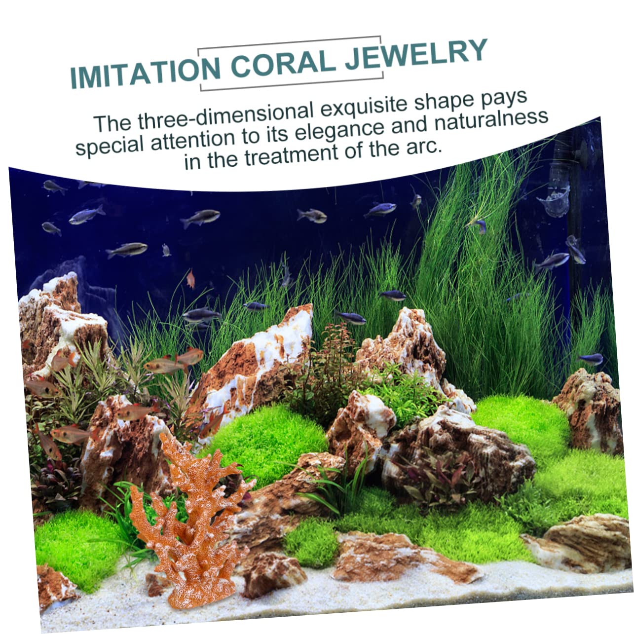 BESPORTBLE Coral Ornament Artificial De Resina Estilo Mediterráneo para Decoración De Acuarios y Espacios Interiores