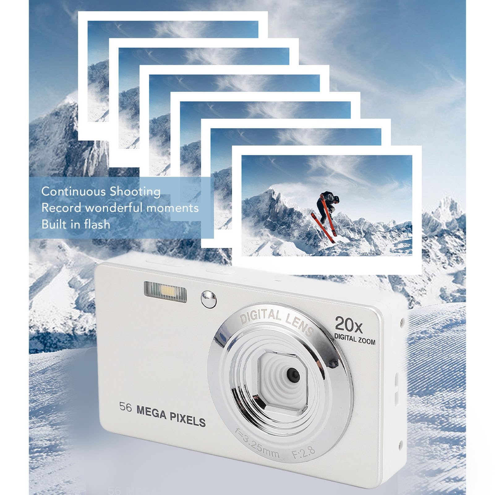 Amazon.com : 56MP Teens Digital Camera, 20X Zoom, 4K Video