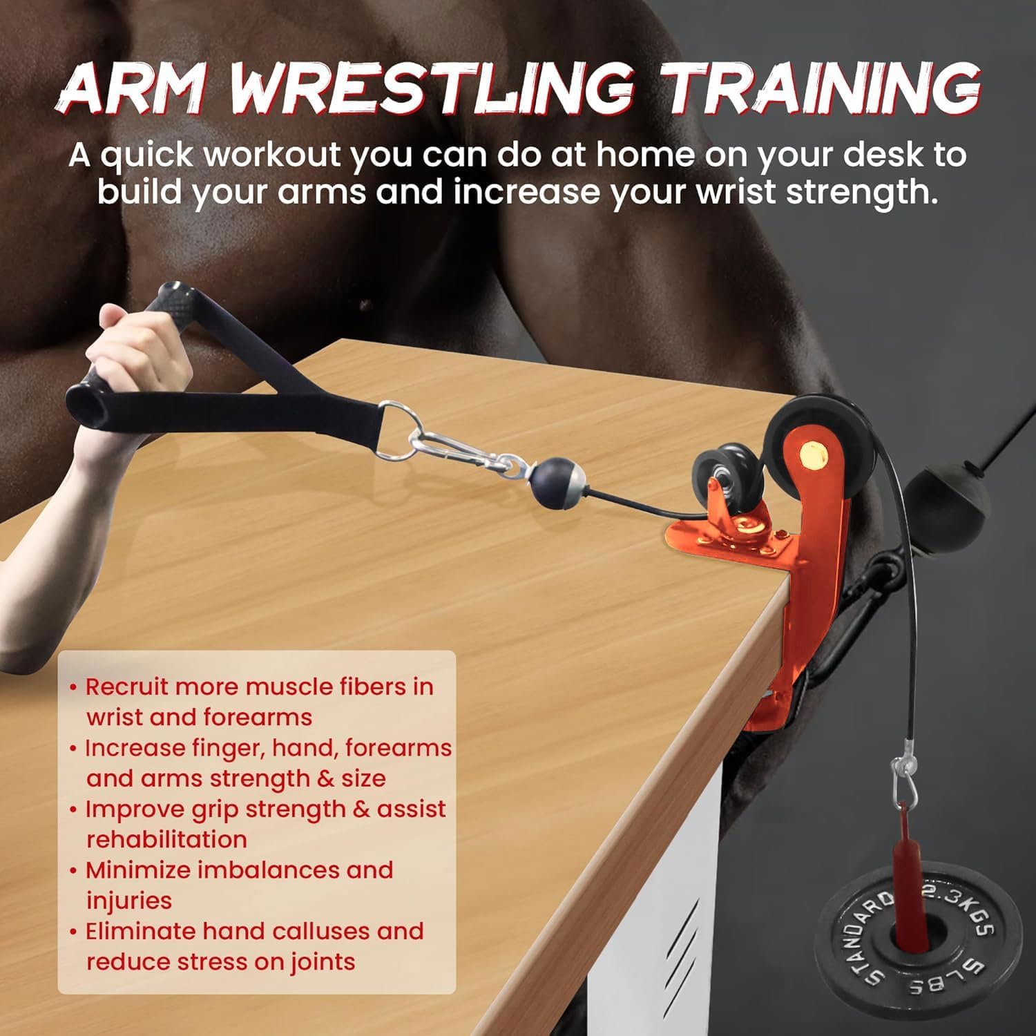 AHTAPFON Armwrestling Training Equipment,Armdrücken Trainingsgerät,Grip Wrist Forearm Strength for Wrist Rotation and Twist Elevation Exercise,Arm Curl and Hook Training
