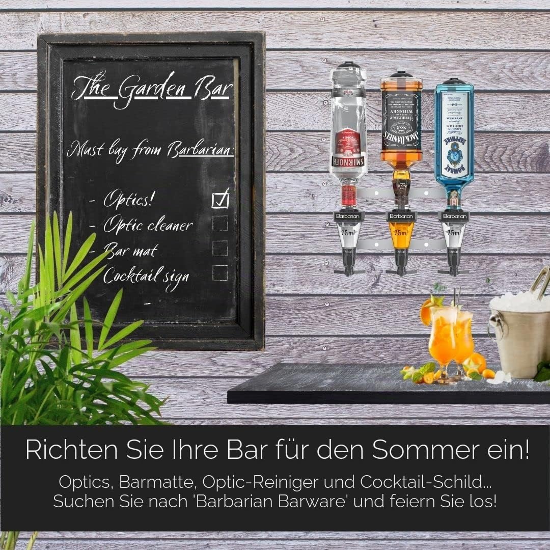 Barbarian Optics Mehrfach-Flaschenhalter, Wandhalter, für 4/6 Flaschen, für Hausbar, Schnaps, Wein, Bar-Butler, Shot-Einteiler, perfekt für die heimische Bar