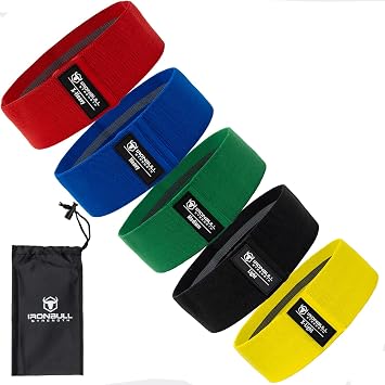 Resistance Bands for Working Out Set of 5 Elastic Bands for Exercise & Physical Therapy Loop Resistance Bands for Glutes, Home Workouts, Yoga, Pilates, Stretching & Legs