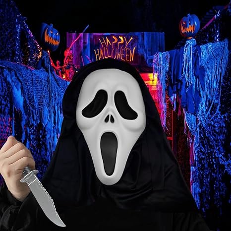 Disfraz Halloween Realista Careta Scream Niño Máscara De Fantasma De Halloween - Tamaño único Máscara Halloween Realista Látex
