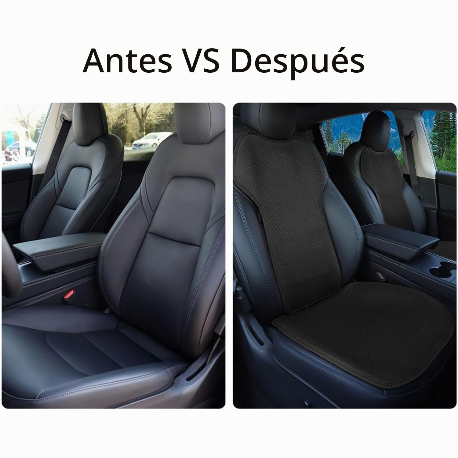 Funda de Asiento Trasero de Coche para Tesla Model 3 2017-2025 2026 Highland para Las Cuatro Estaciones, Protector Universal, Accesorios de Decoración Interior (3 Piezas/Seda de Hielo Negra)