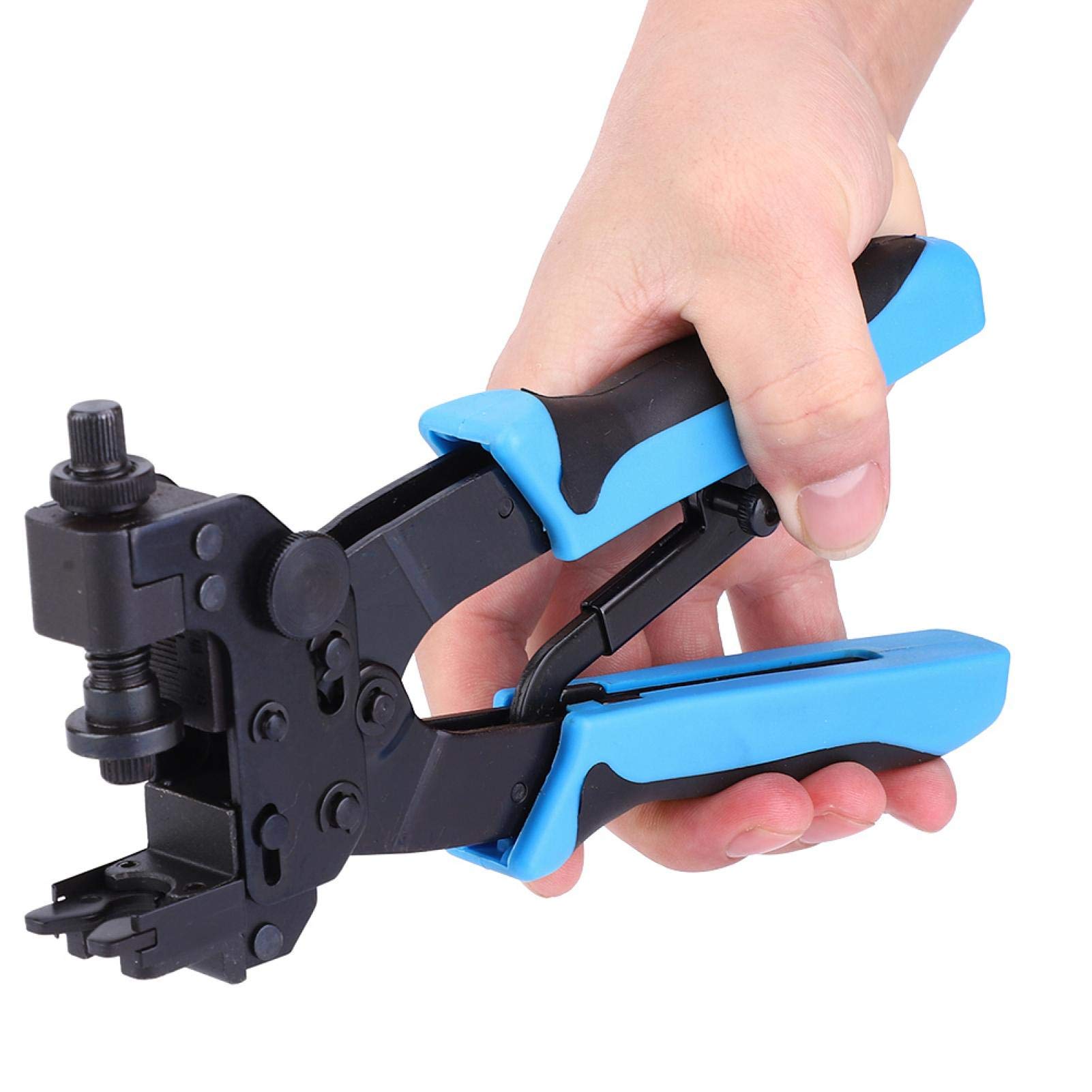 Pinza a crimpare per connettori, pinza a crimpare a compressione terminale F BNC RCA Pinza a crimpare per cavi coassiali di rete Pinza regolabile