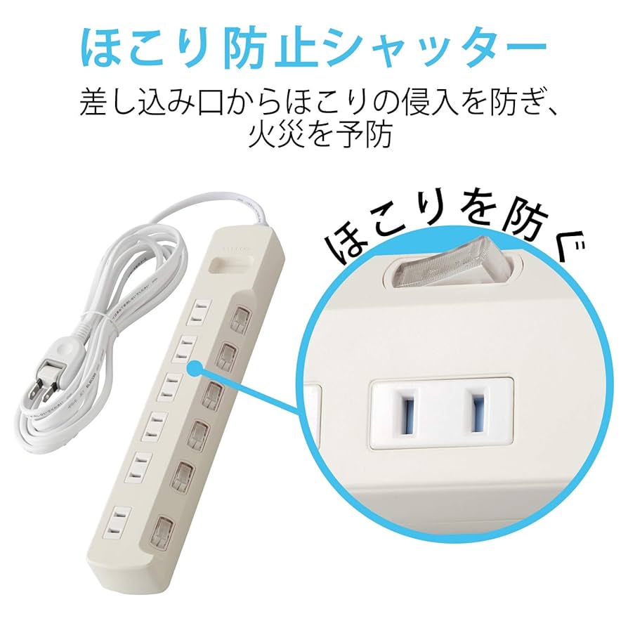 t@k6枚セット Amazon.co.jp: エレコム 電源タップ 雷ガード 個別スイッチ