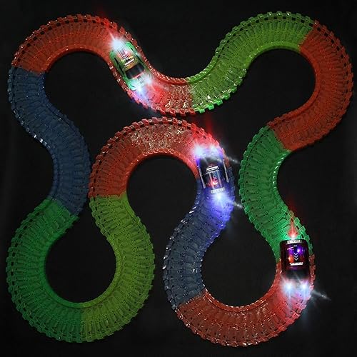 Miniatura 2 de Solo repuestos autos de juguete para la mayoría de pistas que brillan en la oscuridad accesorios de pista de autos de carreras con 5 luces LED