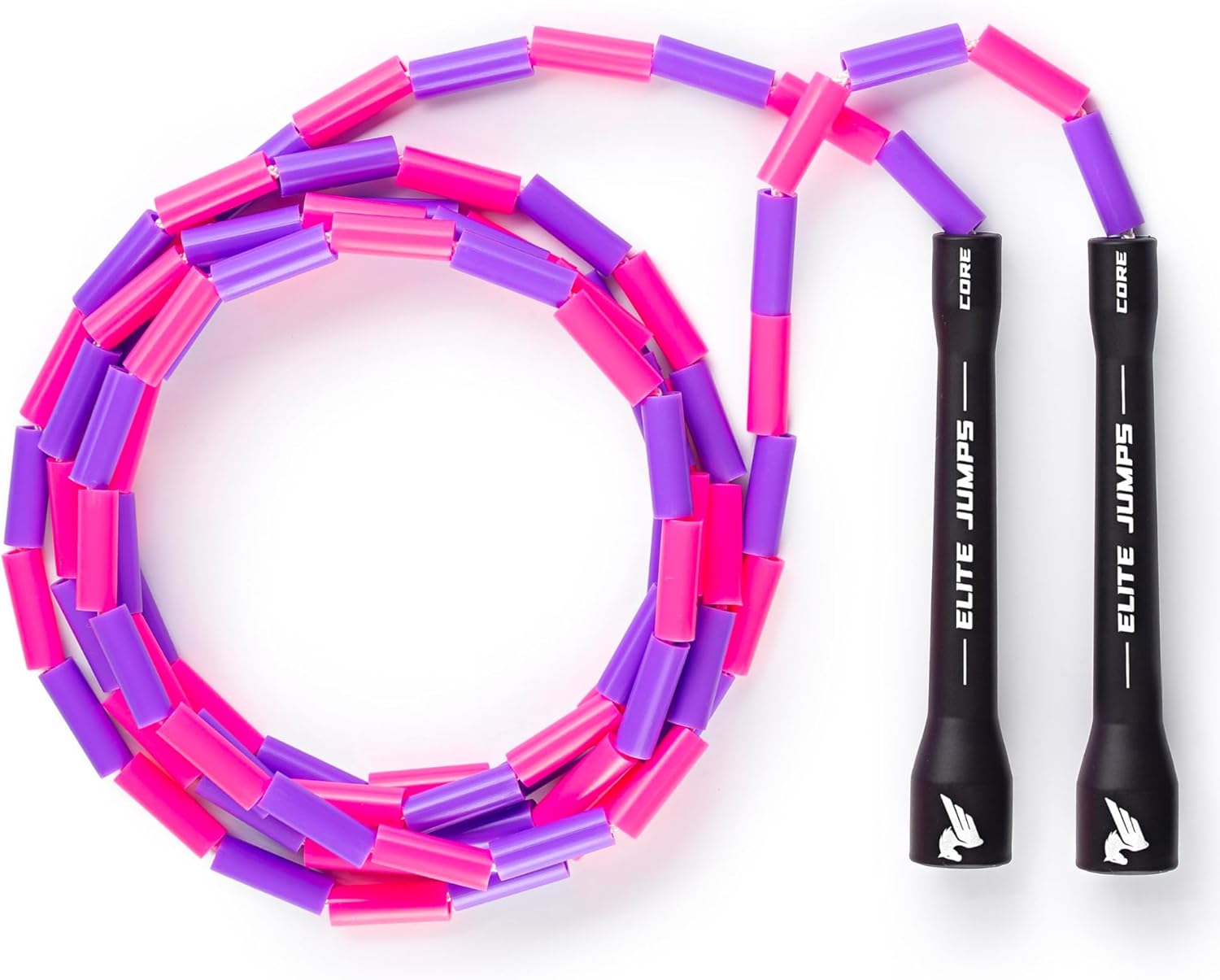 Beaded Jump Rope for Kids Ages 5-10, Shatterproof Segmented Beads, Tangle-Free & Adjustable, Lightweight Exercise Skipping Rope, 7ft (Fits 4-5ft Tall)