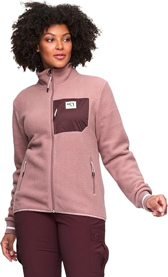 Kari Traa Rothe Womens Midlayer Coat - Soft Insulated Zip Up Fleece Jacket Relaxed Fit