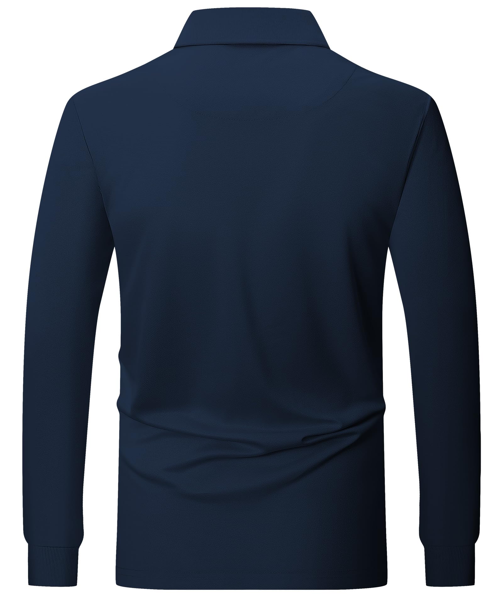 JACKETOWN Polo Uomo Maniche Lunghe Polo da Golf Tennis Casual T Shirt Traspirante Primavera Autunno Camicie per la Pesca Escursionismo
