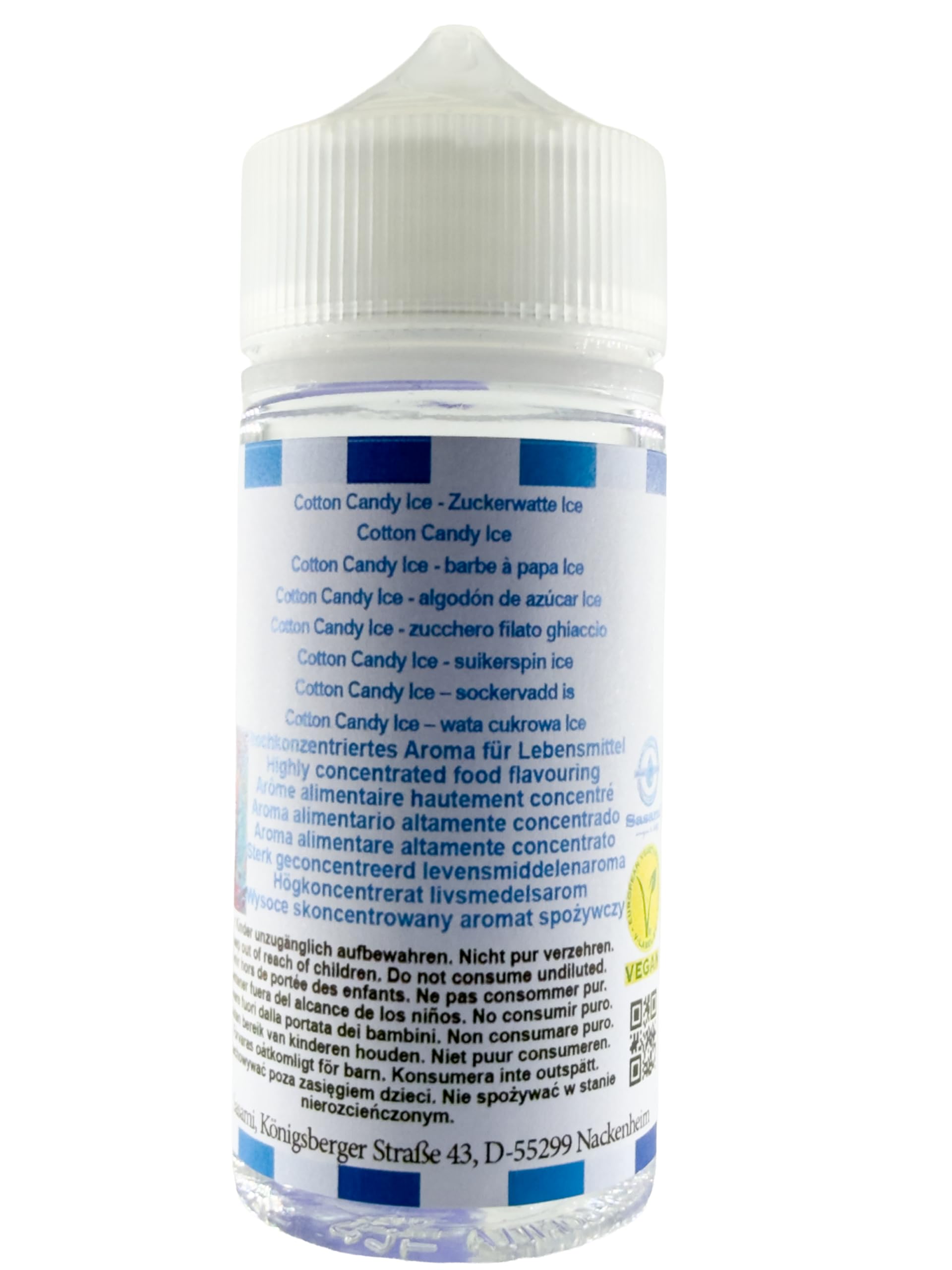 Cotton Candy Ice - Zuckerwatte Ice Aroma Konzentrat - Vegan - Sasami - 100ml
