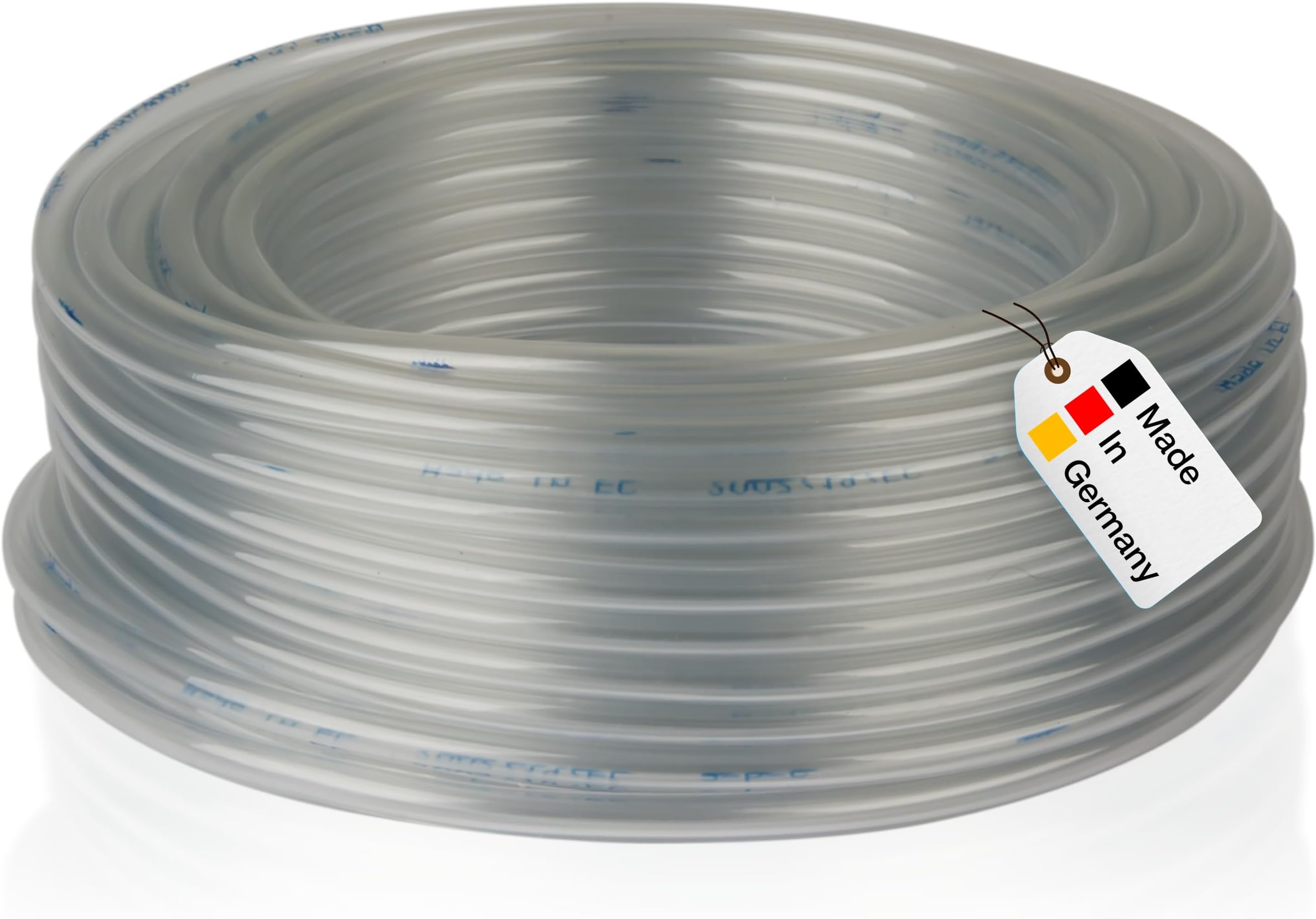 Teichpoint 25 m PVC Air Hose 4 mm Inside 6 mm Outside Transparent Aerator Hose for Ponds and Aquariums Hose Roll