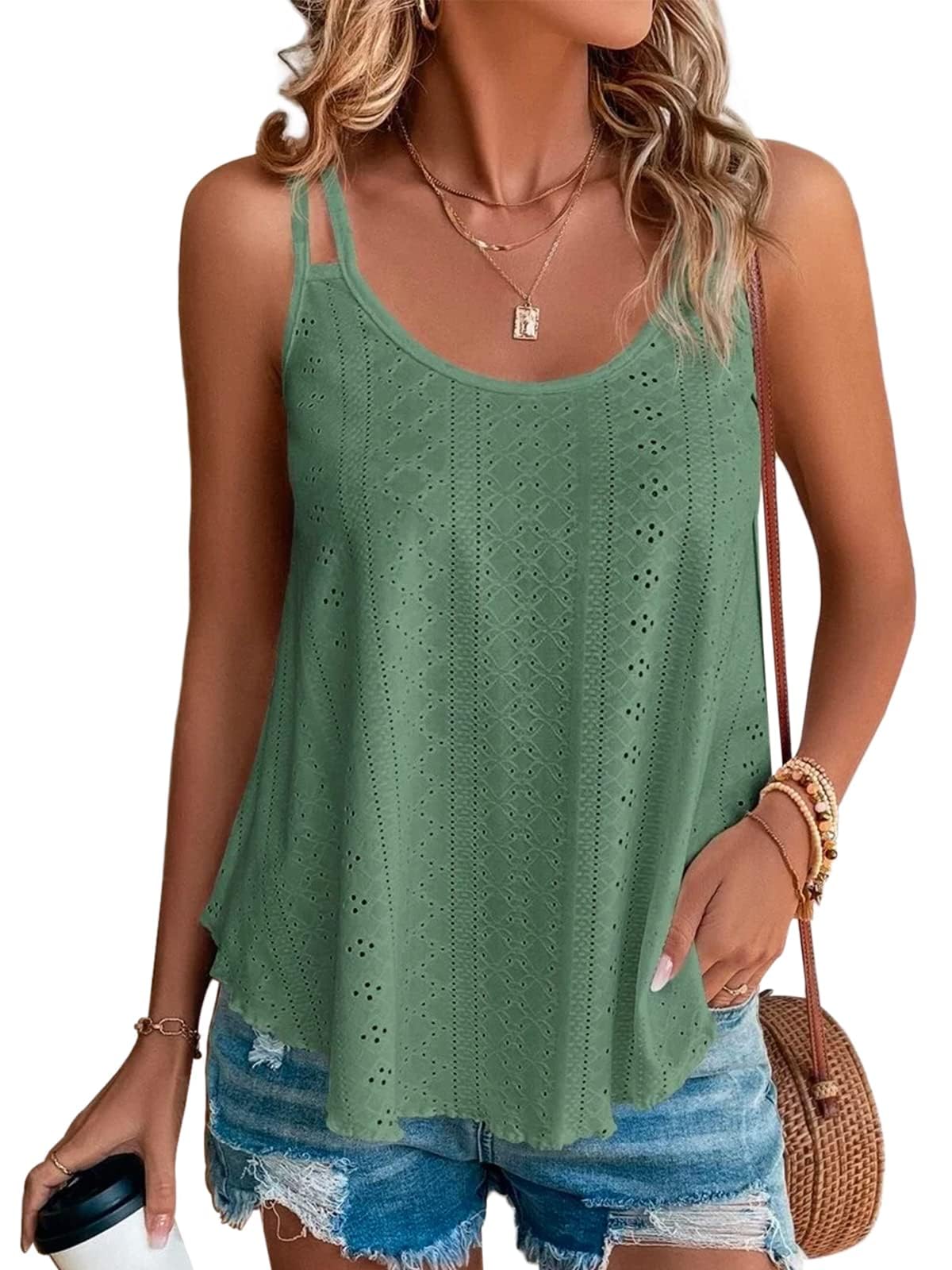 Tomatofrydan Canotta Estiva da Donna,Camicette da Donna,Base Tank Top Casual Senza Maniche Camicette Canotta Maglietta Tops