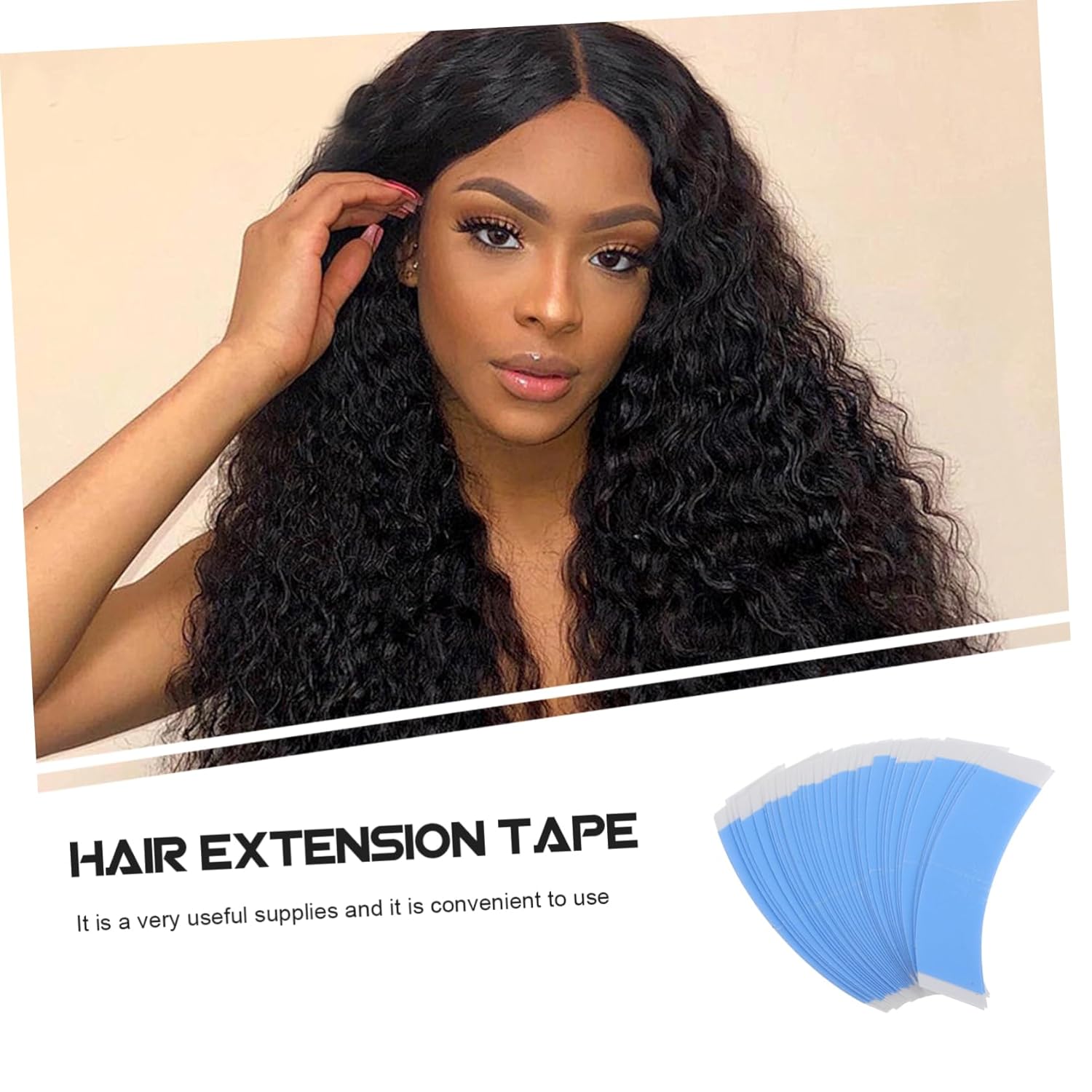 5 Packs Hair Extension Tape Adhesive Wig Tape Double Sided Glue Safe Convenient for Women