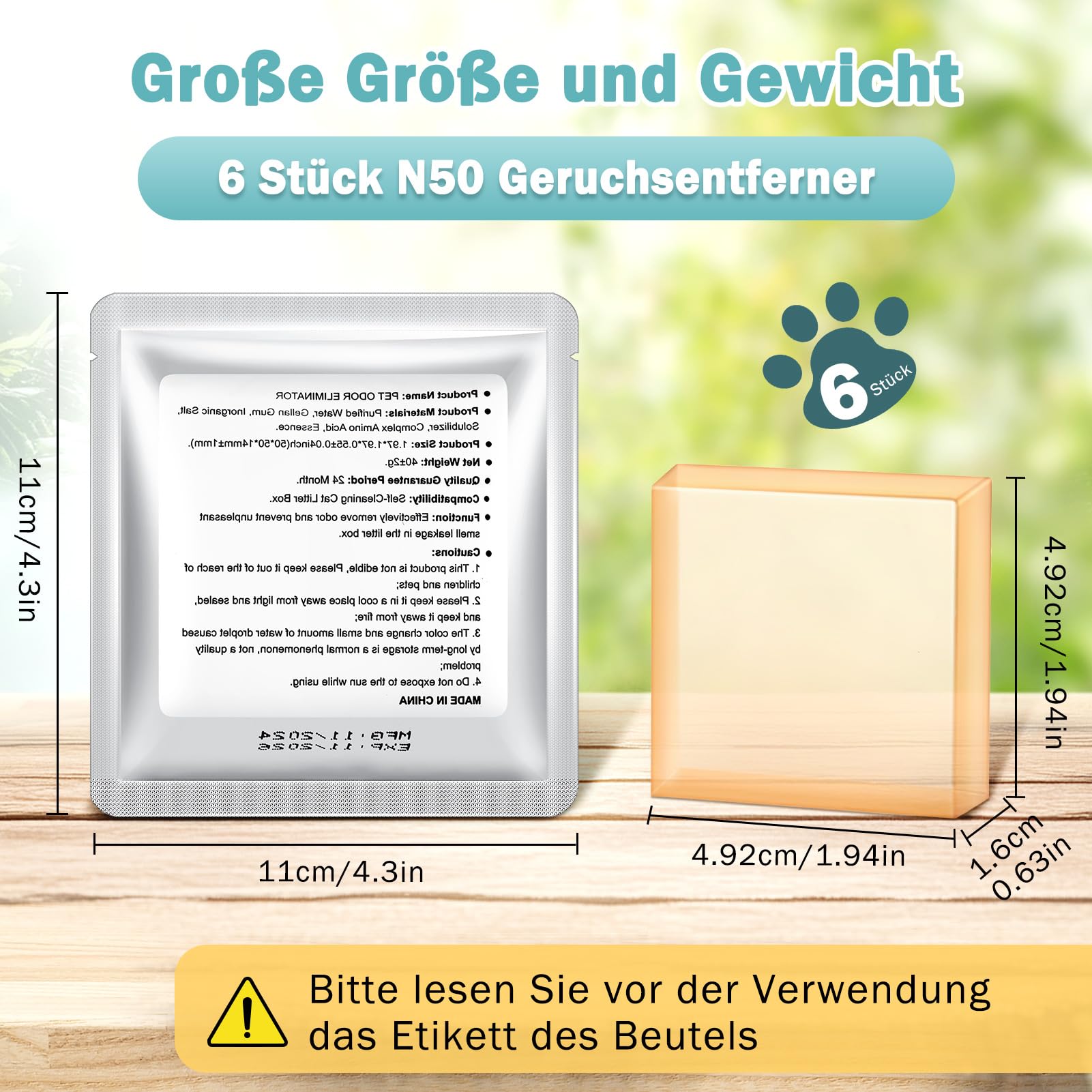 6 x N50 neutralizator zapachów 2.0 do Pura Max & Pura Max 2 – wkłady do usuwania zapachów do samoczyszczących kuwety dla kotów, ekskluzywna kompatybilność, długotrwała kontrola zapachu