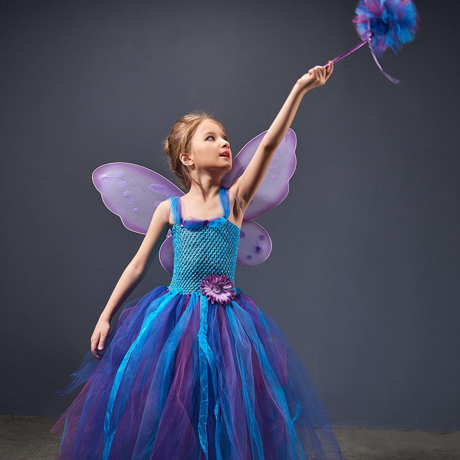 Fairy Costume For Girls - Girls Pageant Fairy Dress With Wand And  Wing,Toddler Princess Costume Ruffle Elf Mesh Skirt Outfits For Role Play:  Buy ...
