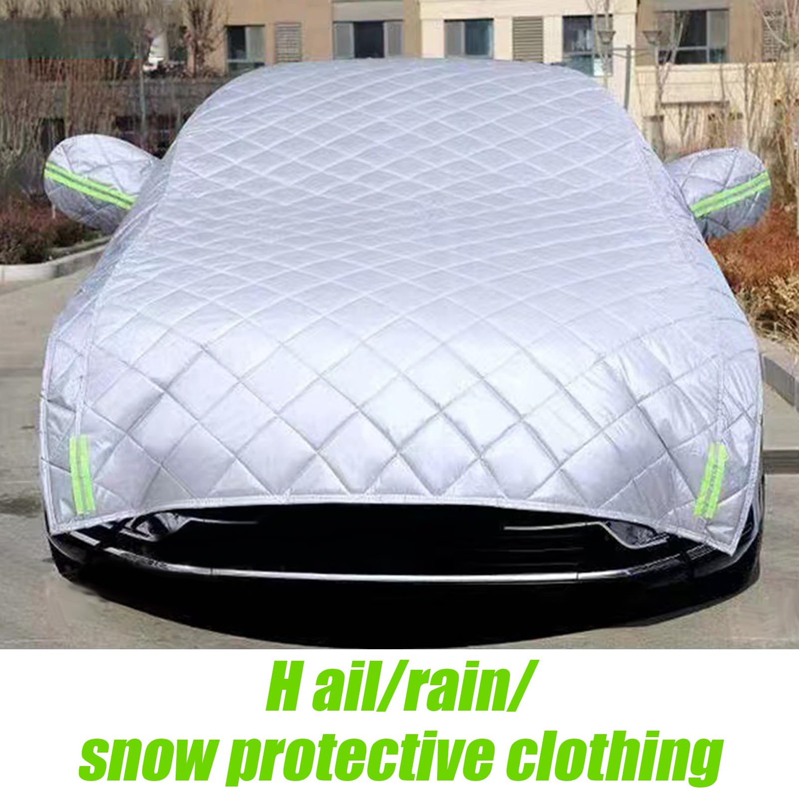Copertura Auto Invernale Protezione Spessa Regolabile per Neve e Ghiaccio | Copertura Completa per Auto Resistente alle Intemperie Parasole Universale Invernale Antipolvere per Berline, SUV e Furg