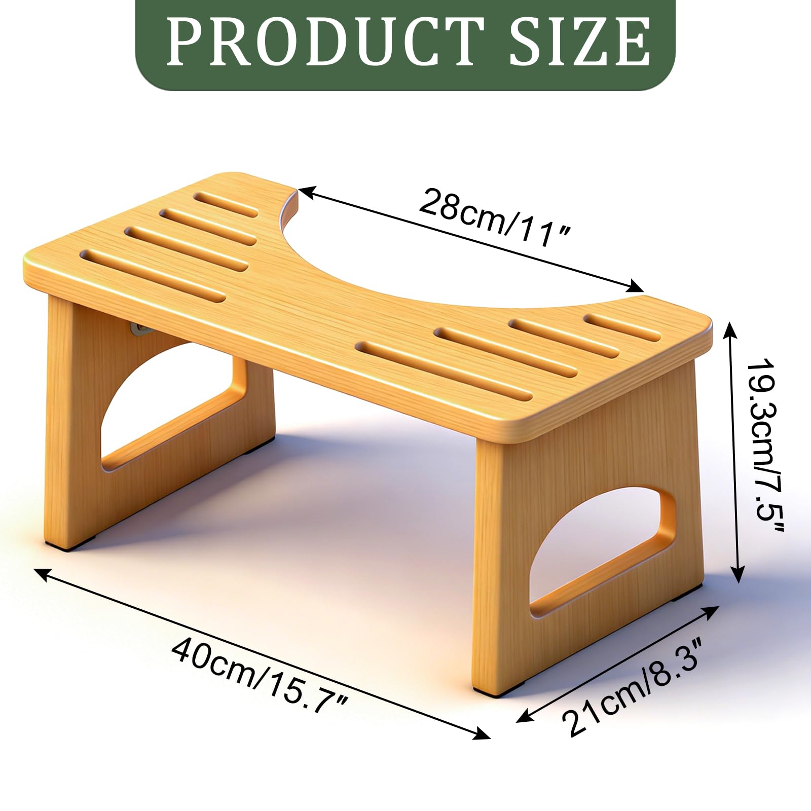Foldable Toilet Stool - Bamboo Squatty Potty -5