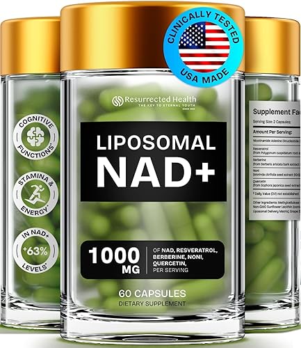 Suplemento liposomal NAD para mujeres con Noni | Suplemento de resveratrol NAD 5 en 1 con berberina y quercetina | Alternativa al polvo puro NMN |