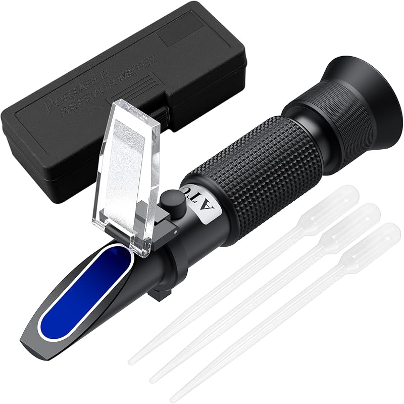 Proster Wine Refractometer 0-40% Brix ATC for Grape/Juice Predicts Alcohol