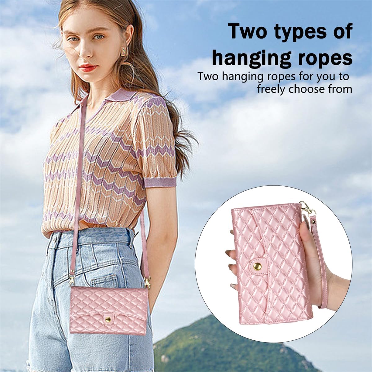 Asuwish Phone Case for Samsung Galaxy S23 Ultra 5G Wallet Cover with Wrist Strap Leather Flip Zipper Credit Card Holder Slot Stand Cell S23Ultra 23S S 23 23Ultra 6.8 inch Women Girls Men Rose Gold