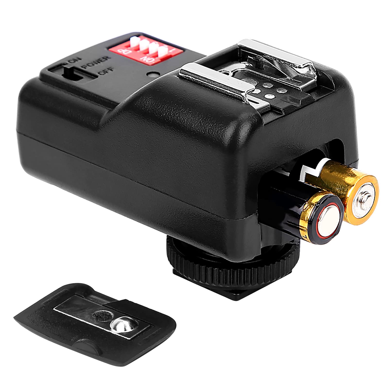 Goshyda Set di Trigger Flash Wireless, Kit Ricetrasmettitore Speedlite da Studio a 16 Canali a 16 Canali, con 1 Trasmettitore, 3 Ricevitori, 1 Cavo di Sincronizzazione, per, Nikon