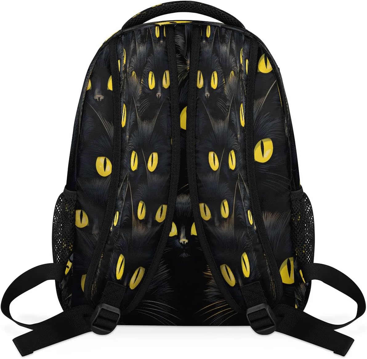 Pardick Black Cat Eyes Backpacks for Girls Boys, Travel Backpack Laptop Backpack Waterproof School Backpack Bookbags for Teens Kids Backpack with Multiple Pocket