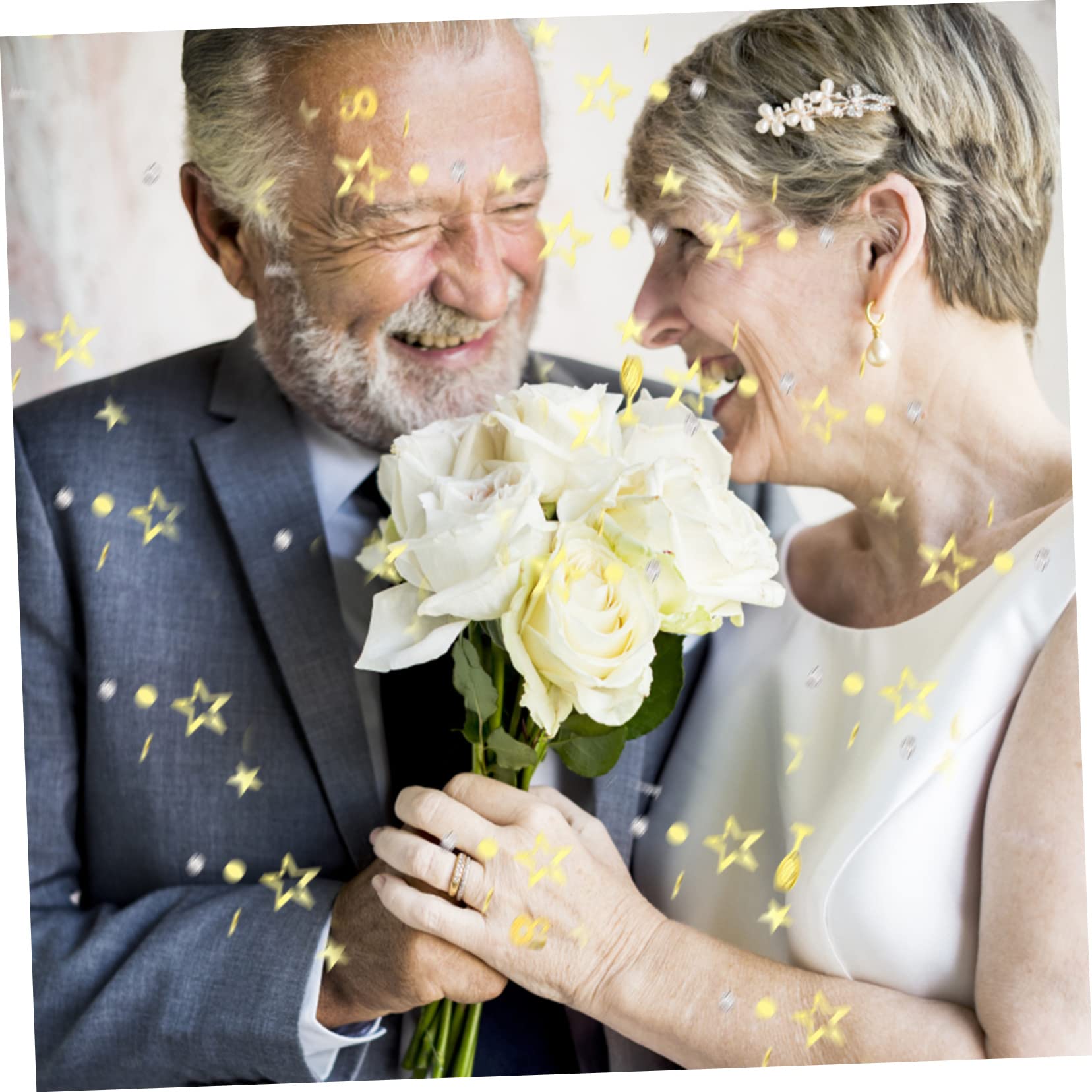 Abaodam 15packungen Hochzeitsjubiläum Konfetti Glitzernde Bunte Dekoration Für Unvergessliche Feiern Für Tischstreuung Einladungen Und Mehr Pack Mit Verschiedenen Formen Und Langlebigem