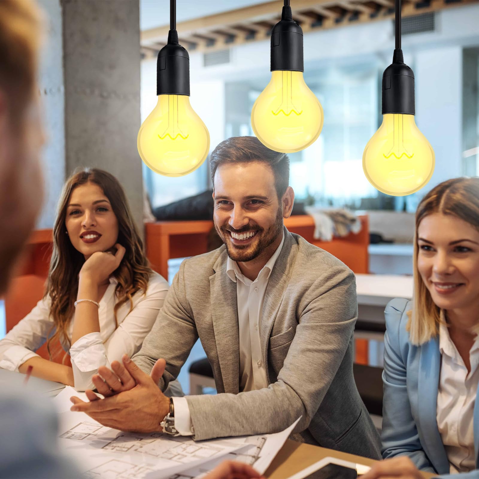 4 Portalampada E27 Con Cavo E Interruttore - 2 Metri, Spina Europea Per Fai Da Te