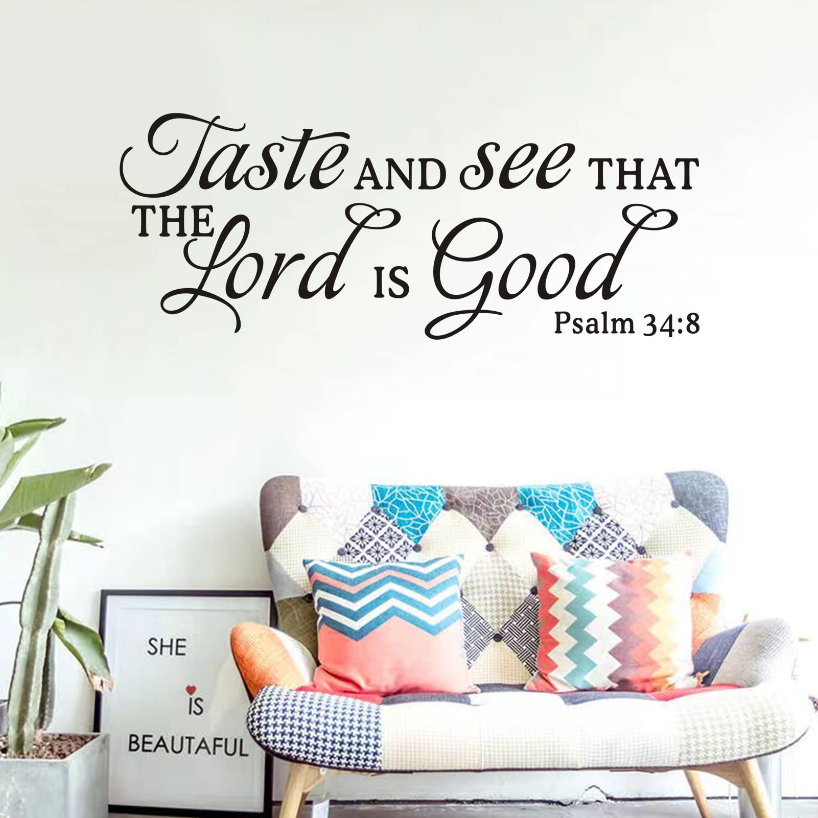 Buy Wall Stickers for Living Room, Scripture Wall Decals, (Easy to